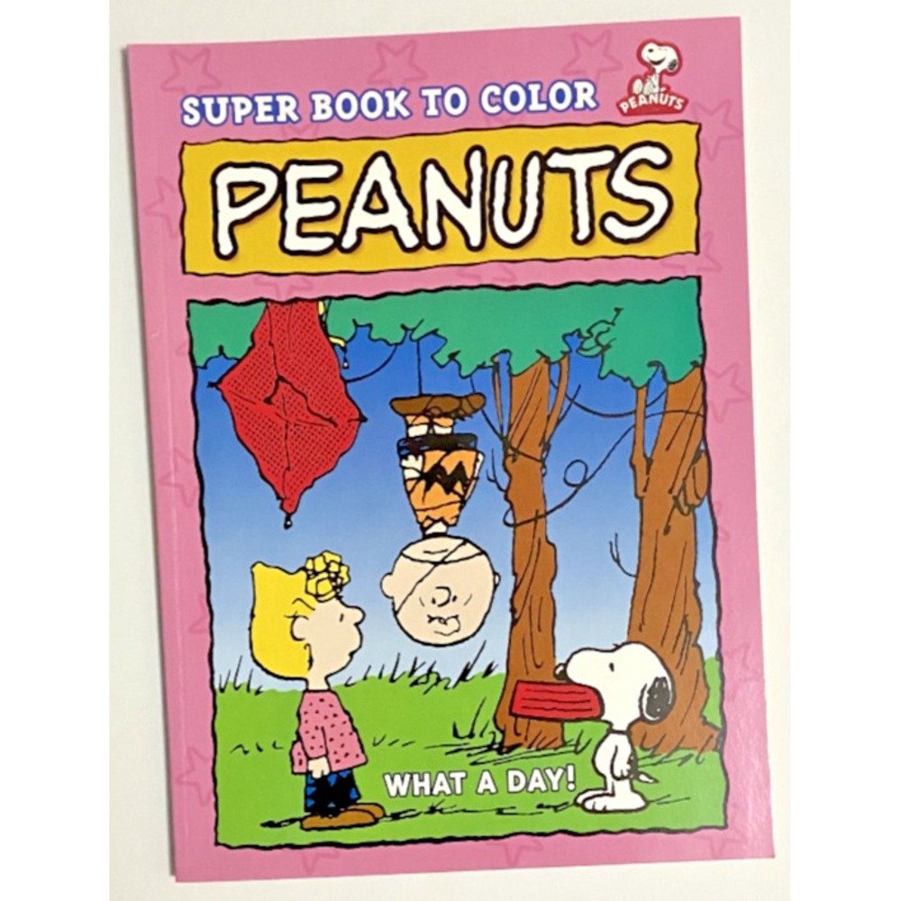 PEANUTS What A Day! Super Book To Color Snoopy Charlie Brown Sally